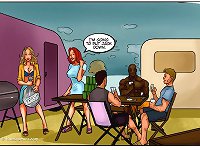 Horny gal is dreaming of a big black cock in the porn interracial comics