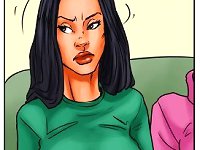 Hot sexy cartoons with lusty sluts teased and seduced with big black cock