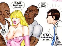 On this porn comics white slut buttfucked directly in nigga club